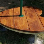 Memorial bench seat detail